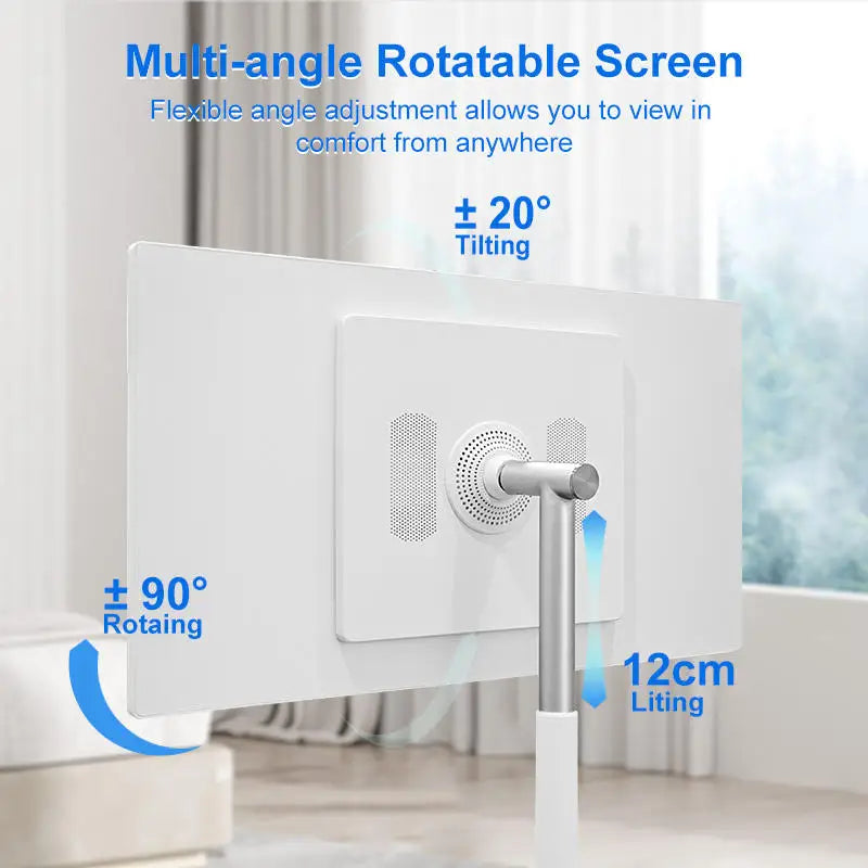 Smart Tv 32inch Mobile Monitor Portable Tv With Stand Bathroom Wireless Rechargeable Rotate Big Screen Tv Interactive Television