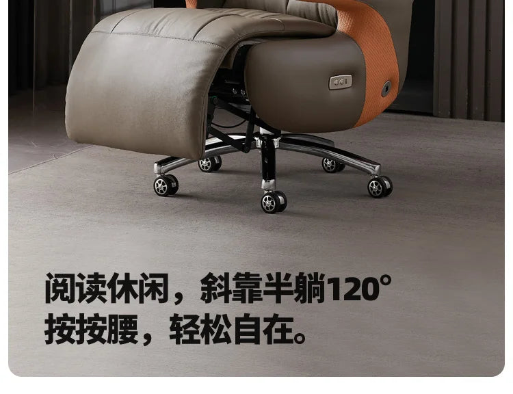 Heating Massage Office Chairs Ventilation Leather Relaxing Portable Desk Chair Recliner Nordic Comfy Silla Home Office
