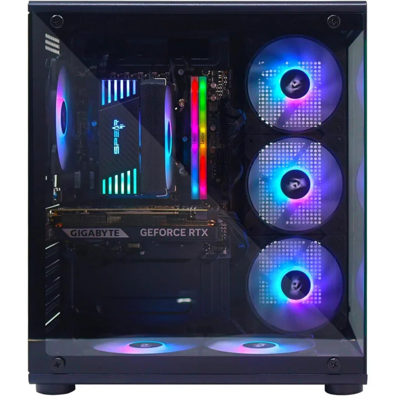 Gaming PC – i5-14400F, RTX 5050 8GB Triple-Fan, 32GB DDR5, 1TB NVMe SSD 3300MB/s, 600W PSU, ARGB Case with 6 ARGB Fans & Remote