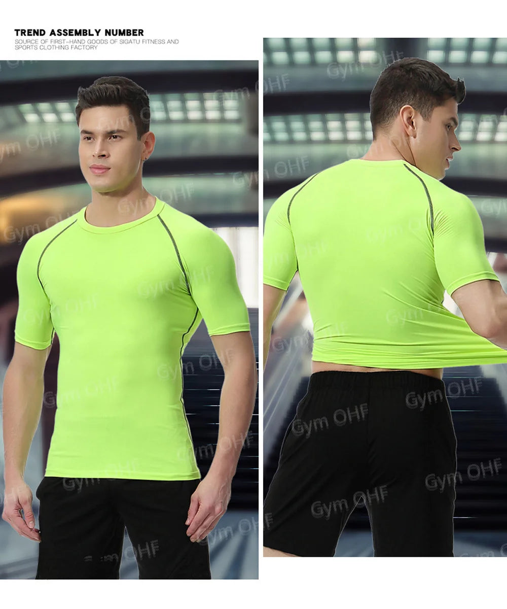 Anime Baki Sport Suits Runing Compression Shirt Shorts Sets Gym Fitness Jogging Training Rashguard Sportwear 2 in 1 Mens