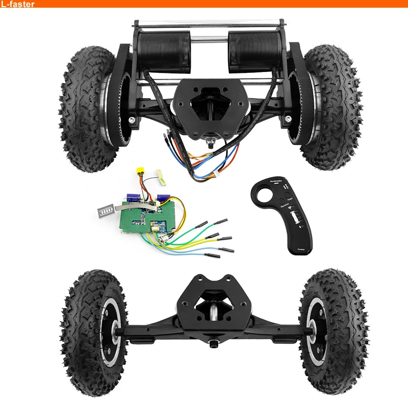 DIY Adult 36V 1650W Dual Motors Electric Longboards 8 Inch off Road Tire Skate Board Kit