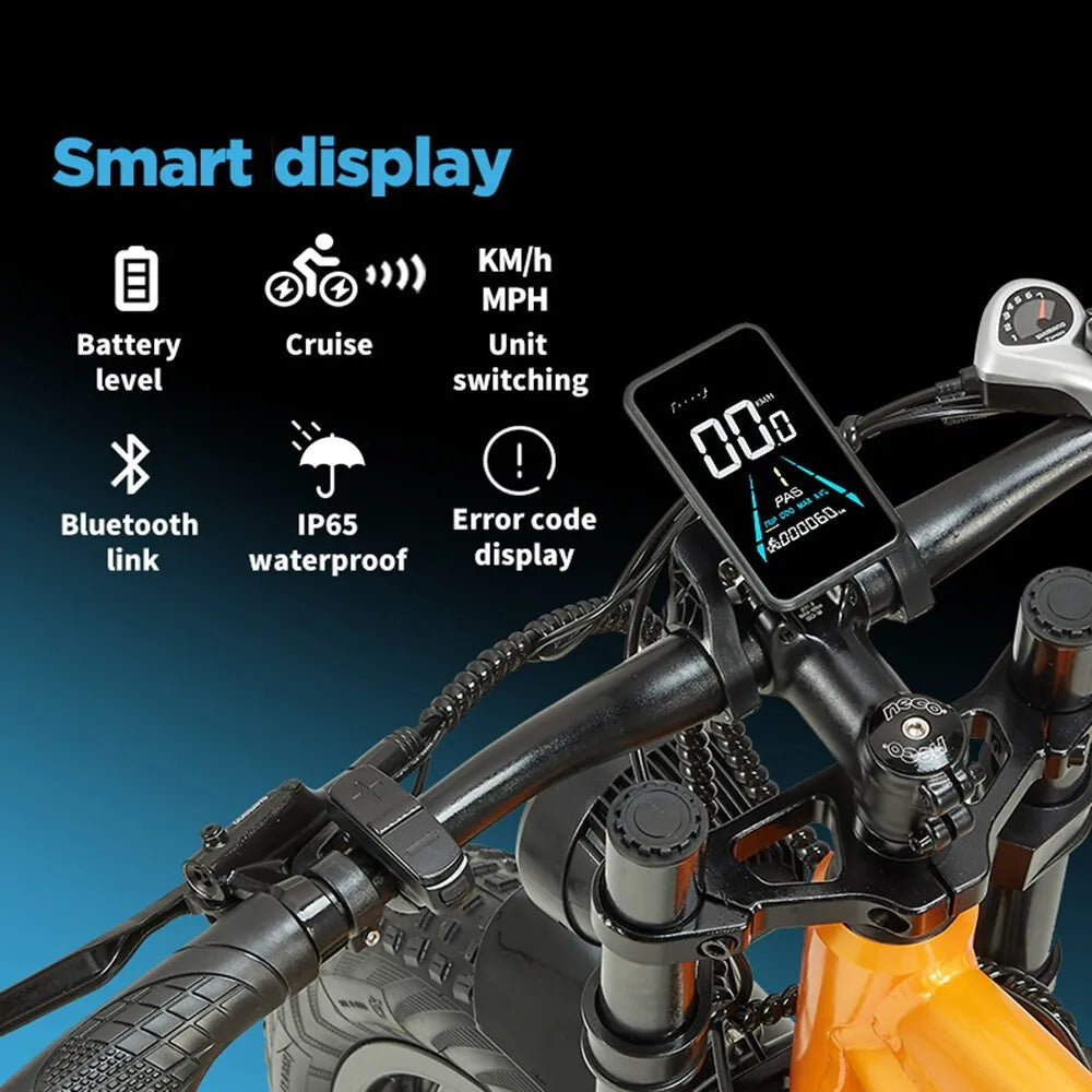 26" Electric Mountain Bike 3000W Peak E-Bike 48V 20AH Bicycle  50KM/H FatTyre