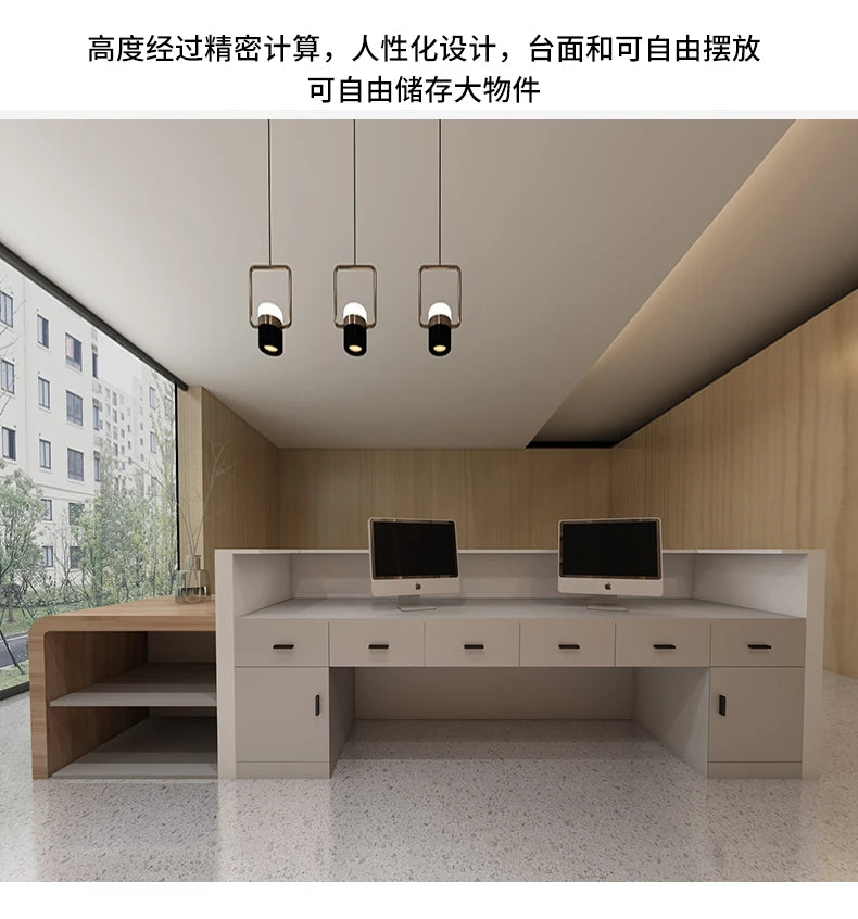 Italian Style Clothing Shop Reception Desks Hotel Luxury Beauty Salon Reception Desks Simplicity Office Furniture Recepce HBRD