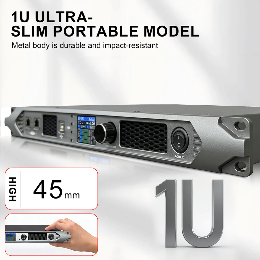 Paulkitson Professional 4channel Digital Power Amplifier Silicon Carbide Class D Power Amplifier Stable 2Ω 4x6800w For Speakers