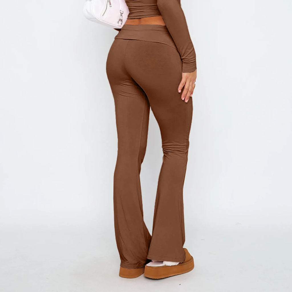 Women Flare Leggings High Waist Wide Leg Yoga Pants Seamless Fitness Workout Tights Gym Sports Trousers Casual Slimming Clothing