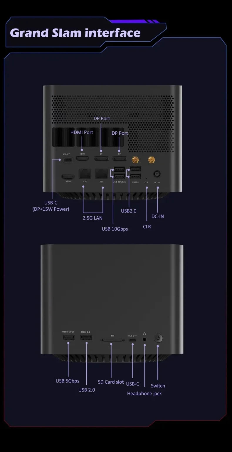 FEVM FN60G WE Core i5-14600KF RX 6600M/RTX 4060 Dedicated Card Water Cooled Mini PC Host DDR5 PCIe3.0 SSD WiFi BT Gamer Computer