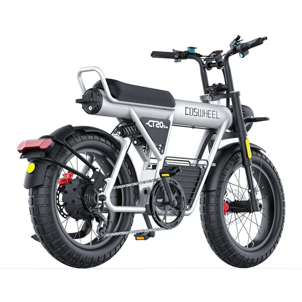 COSWHEEL CT20S E-Mountain bike For Adult 60V 27.5Ah Battery Double Hydraulic Disc Brakes 20"*5.0 Fat Tire Off-Road E-bike