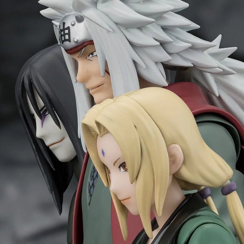 Low price In Stock BANDAI Original Box S.H.Figuarts NARUTO JIRAIYA TSUNADE OROCHIMARU SHF Action Figure Model Toy Gift for Kids