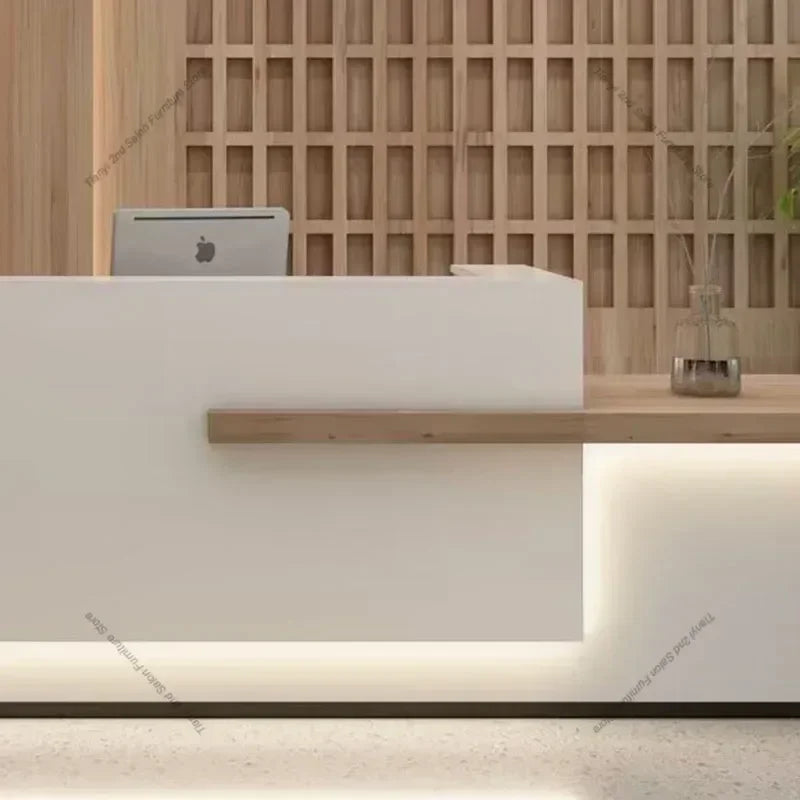 Italian Style Clothing Shop Reception Desks Hotel Luxury Beauty Salon Reception Desks Simplicity Office Furniture Recepce HBRD