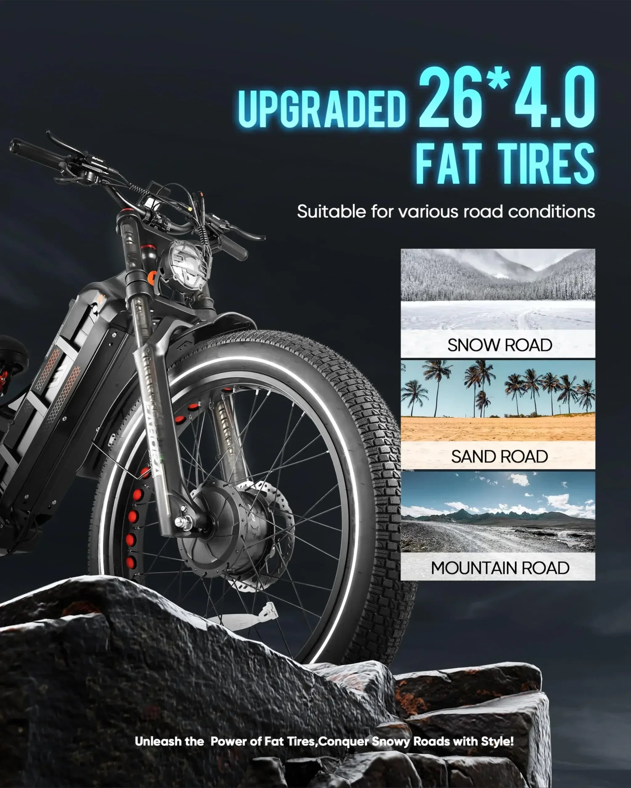 Adult High Power 2500W Off-Road Electric Bike Dual Motor 52V 60AH Lithium Battery Hydraulic Suspension E-Bike for Mountain