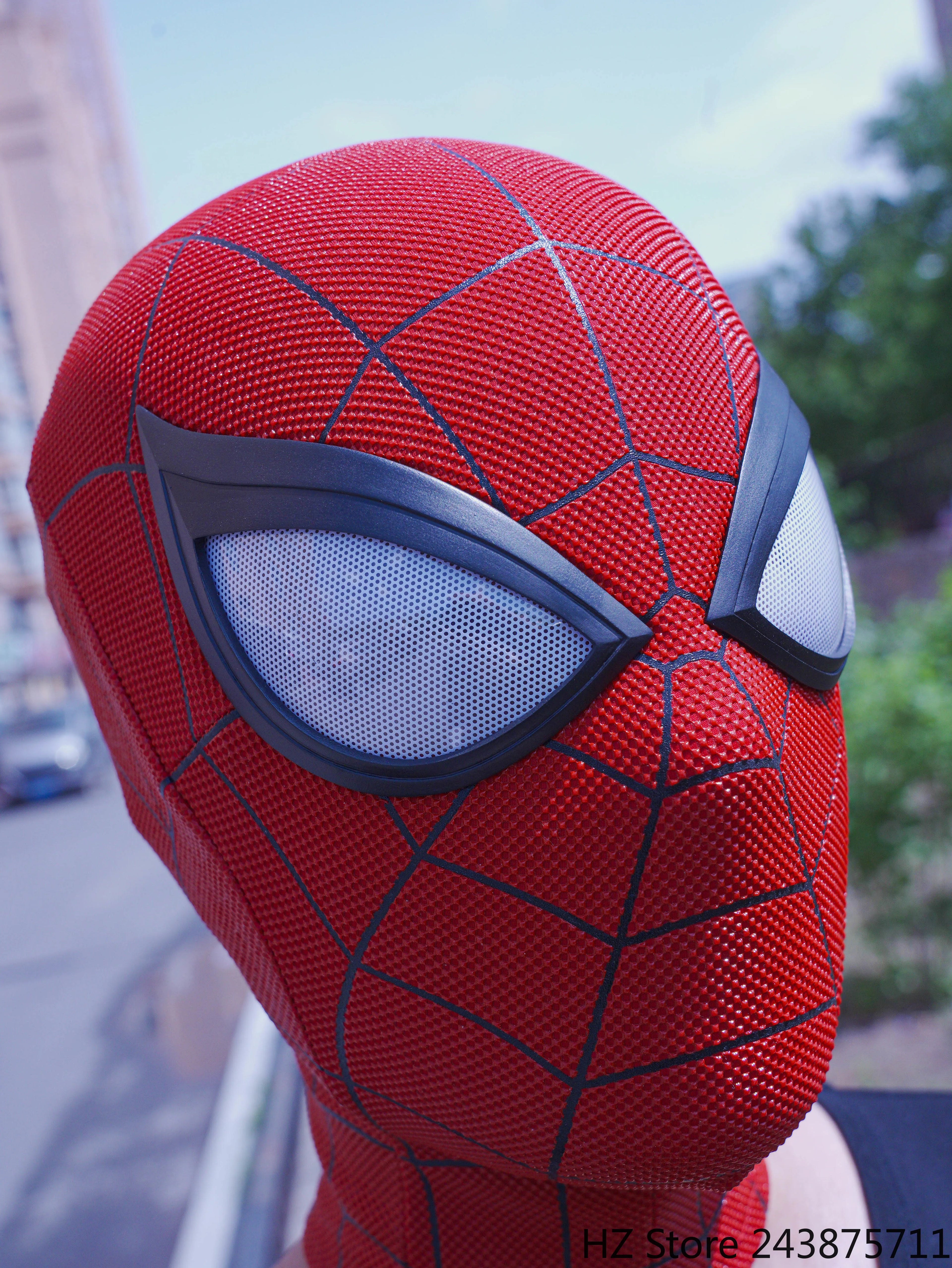 Full Head PS4 Spider-Man Mask with A Pairs of Eyes playstation 4 spider-man Game Restoration Handmade Silk Screen Printing