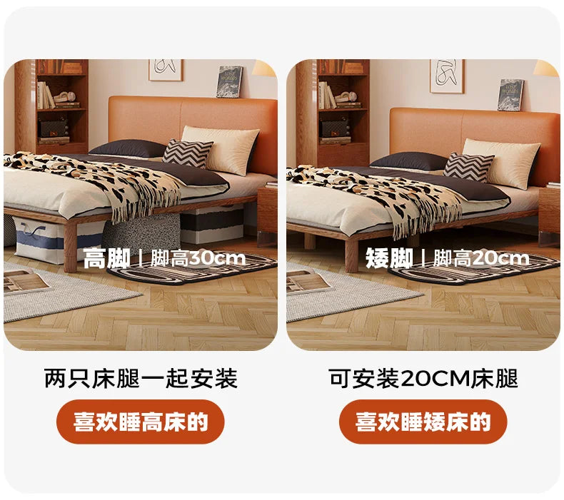 European Modern Bed Frame Double Storage Bedroom Full Size Bed Frame Headboard Nightstands Mobili Per La Casa Home Furniture