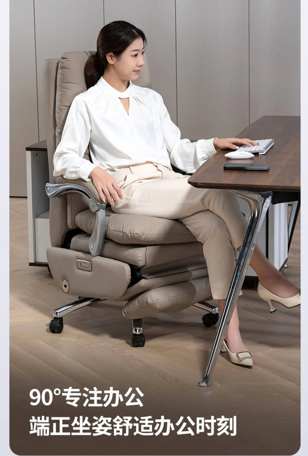 Genuine leather electric gaming chair Ergonomic & Office Chair High-Back Boss Chair with Adjustable Recline & Casters furniture