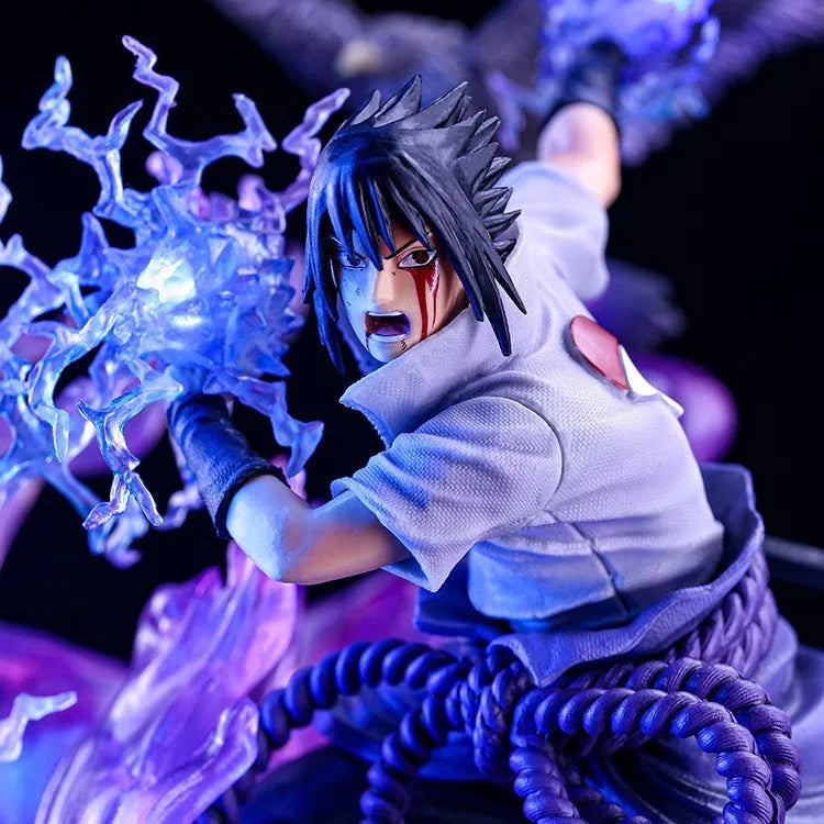 40cm New NARUTO Anime Figure Uchiha Sasuke Peripheral PVC Model Scene Statue Desktop Decoration Ornaments Birthday Gifts Toys