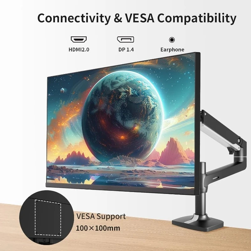 27 Inch QHD Computer Monitor, 2K 100Hz IPS Gaming Monitor, 1440P Frameless Eye Care PC Office Monitor with /DP, FreeSync & G