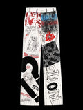 REDDACHiC Anime Graffiti Wide Leg Jeans Street Grunge Remake Paint-Splattered Straight High Waist Denim Pants Gyaru Y2k Bottoms