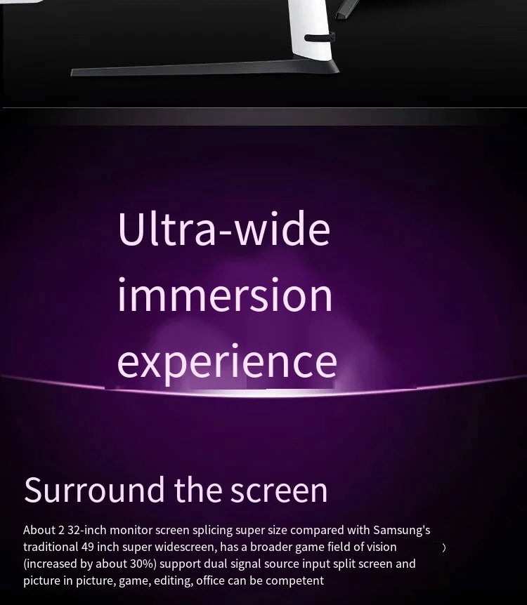 The world's first dual-UHD gaming monitor Ody-ssey S57CG954NC sam-sung 57inch dual 4K 240Hz with Curved Screen Monitor