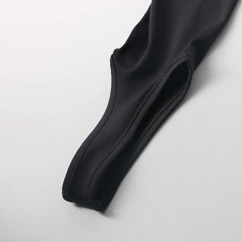 Korean Fashion Winter Black High Waisted Skinny Y2K Women Pants Sexy Glitter Casual Club 2025 Leggings Pants Long