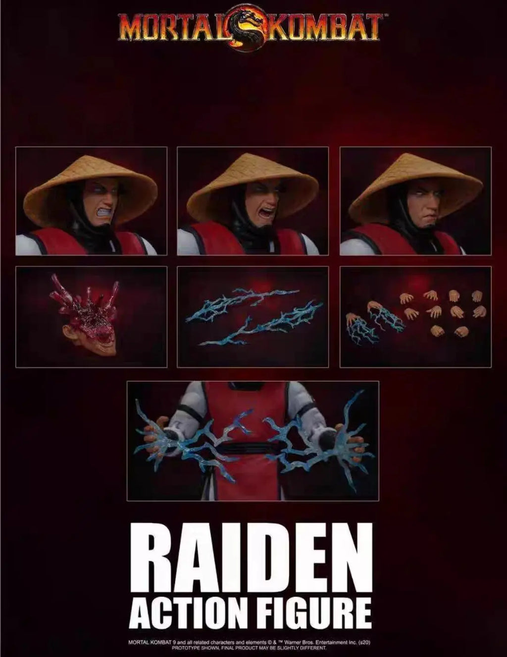 In Stock Authentic Storm Toys   Mortal Kombat RAIDEN Blue Lightning & Red Lightning 1/12 Action Figure Model Collector's Gift