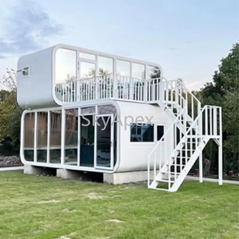 ISO CE Certified Customizable Modular 20ft Smart Apple Cabin Container House with Bathroom Movable Hotel  Use  Windproof  Stable