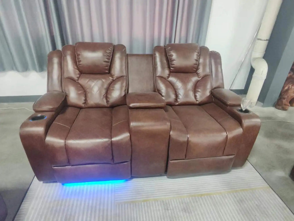 sofas modernos smart Living Room sofas home Furniture set Electric Recliner Sofa Set with usb Power led Leather sectional couch
