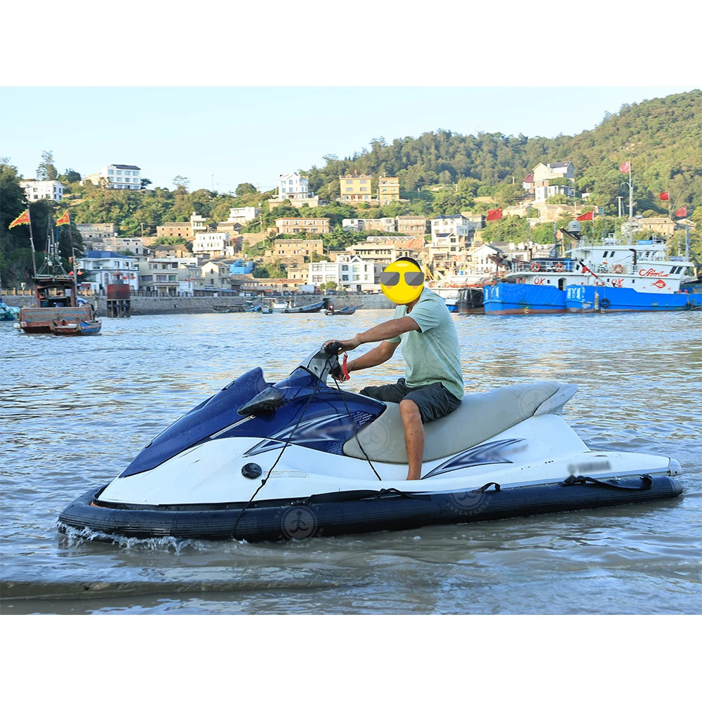 Remote Control Electric Motorized Inflatable Jet Ski Boat Water Floating Motor Boat with Electric Underwater Scooter