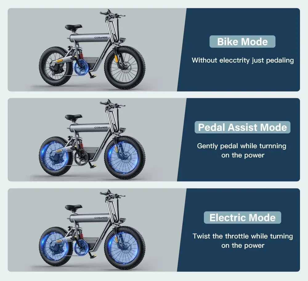 Coswheel T20 Electric bike peak 1500W motor 48V20AH battery Hydraulic brakes Electric Bicycle Off-road 45km/h off road E-bike