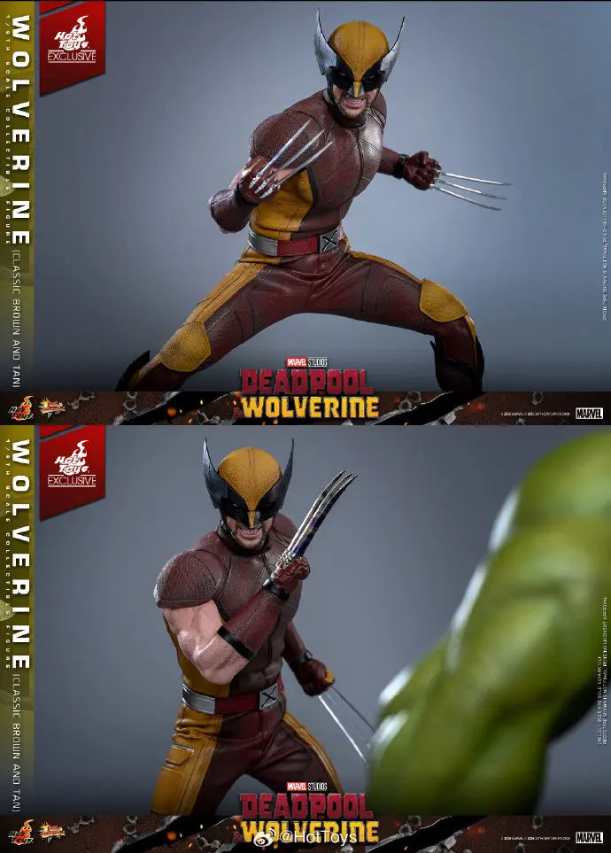 In Stock HotToys MMS831 Wolverine Classic Brown and Tan 1/6 Soldier Figure Animation Action Figure Toy Gift Model Collection