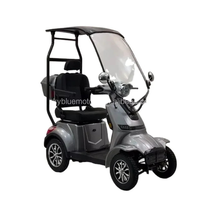 Modification Hot-selling 4-Wheel Electric Mobility Scooter with Canopy Roof Max 25km/h Long Range Outdoor Travel for Adult