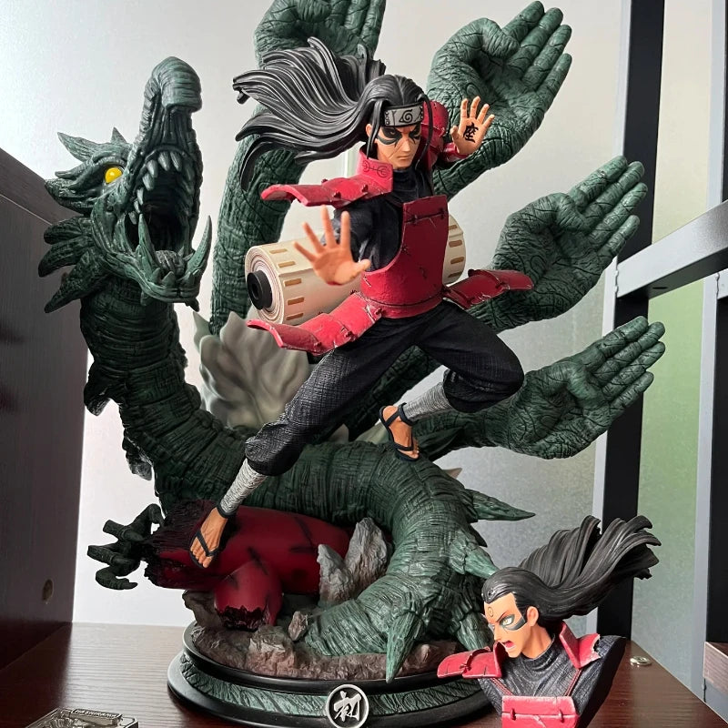 46CM Clouds Studio Naruto Anime Figurines Shodai Hokage Thousand Hand Pillar Senju Hashirama  Action  Figure Desktop  Decoration