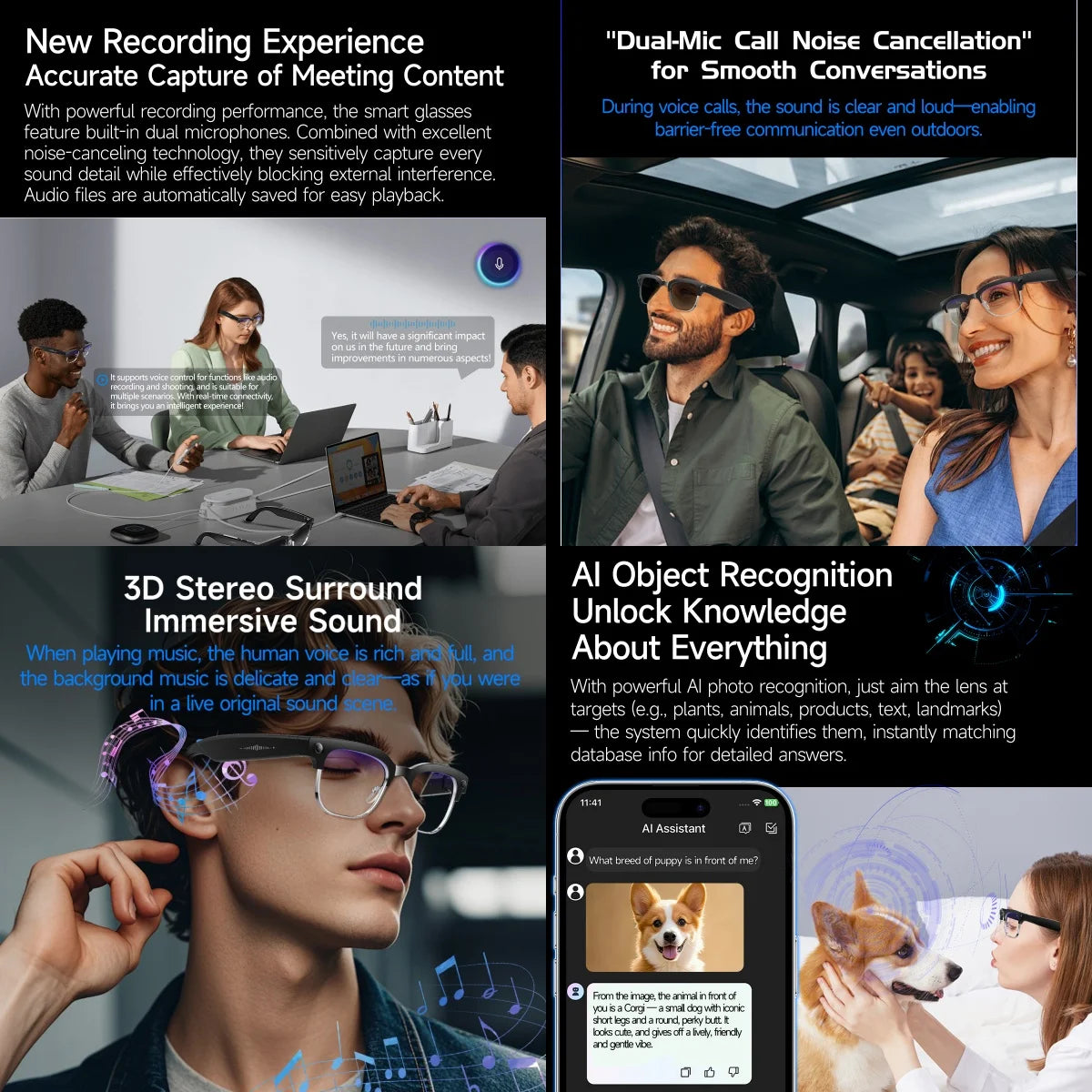 2026 New 8K HD AI Smart Glasses Men Chat GPT 800MP Camera Bluetooth Call AI Translation Voice Assistant Control Sunglasses Wome