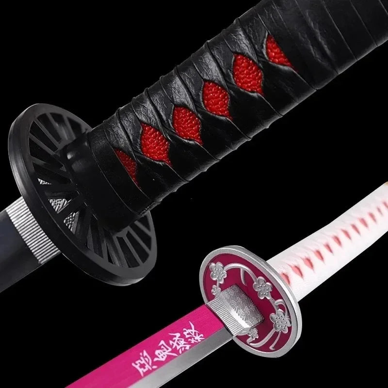 104cm Japanese Katana Samurai Sword Accessory Demon Slayer Katana Tanjirou Sword Kimetsu No Yaiba Iron Ninja Knife Cosplay Toy