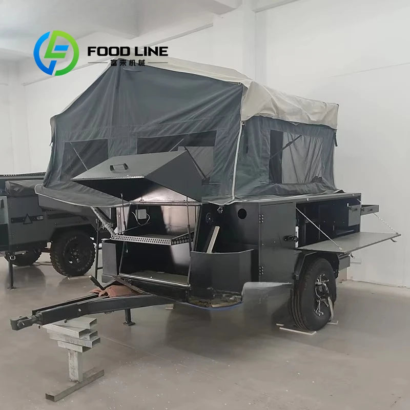 Customized 4x4 Offroad RV Camper Motorhome Caravan Trailer with Portable Toilet for Outdoor Camping Adventures