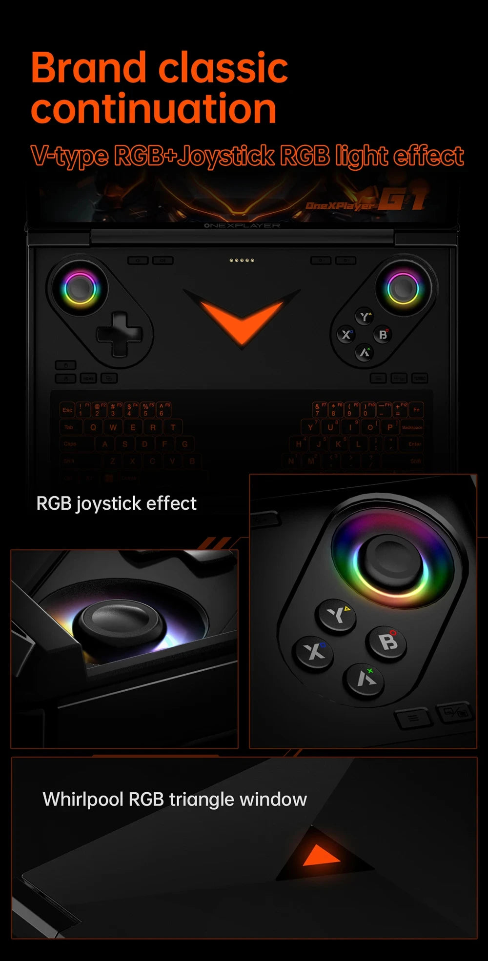 OneXPlayer G1 8.8" AMD Ryzen AI 9 HX 370 Handheld Gaming Console 2-in-1 Laptop Portable UMPC with Magnetic Keyboard