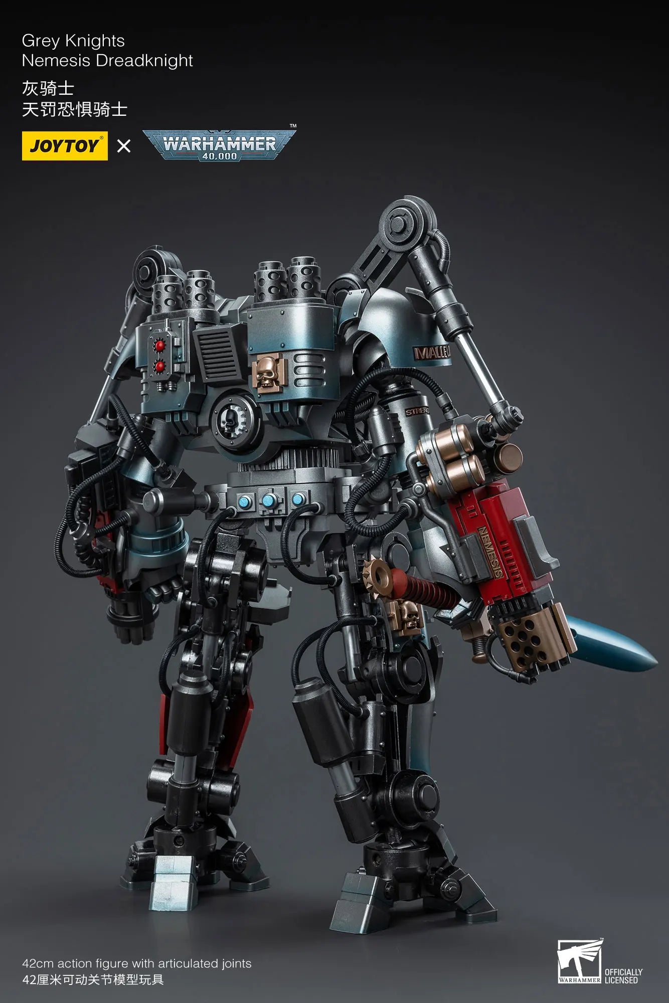 JOYTOY Warhammer40k 1/18 Action Figure Mecha Grey Knight Nemesis Dreadknight Anime Figures Toys Model Gift