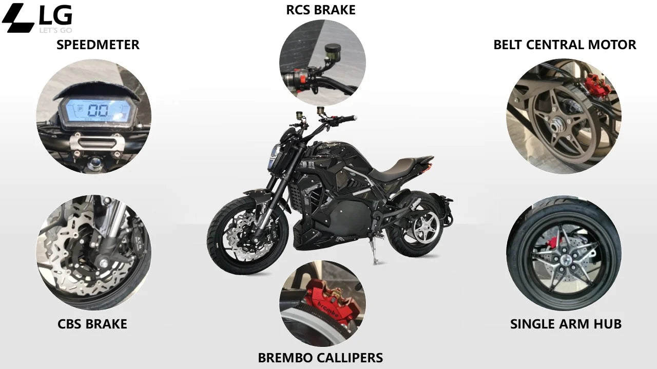 Lithium-ion 72V-80ah-180ah Scooter Moped Electric 80000W Reach 140KM/H Motorcycles