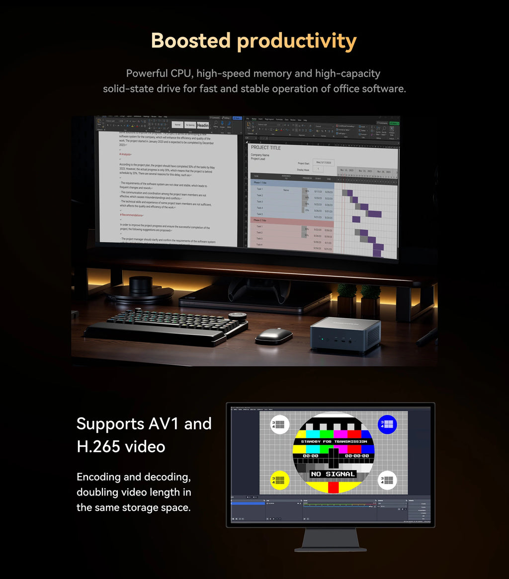 MINISFORUM UM890 UM880  UM790 Pro XTX Gaming PC Ryzen 9 7940HS 8945HS 2*DDR5 5600MHz 2*PCIE WiFi6 Win11 Desktop Computer Mini PC