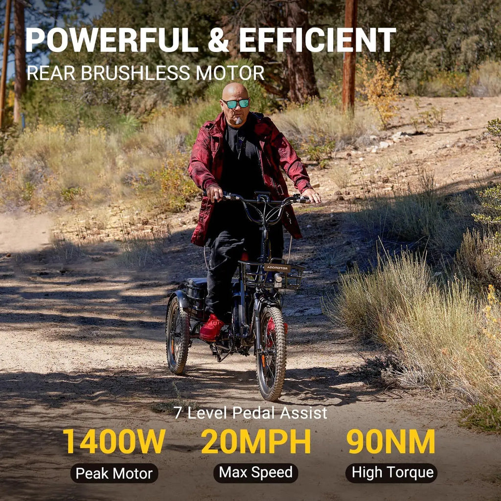 -310 Folding 3Wheel E-bike Electric Trike 750W 20Ah 90MI Adult