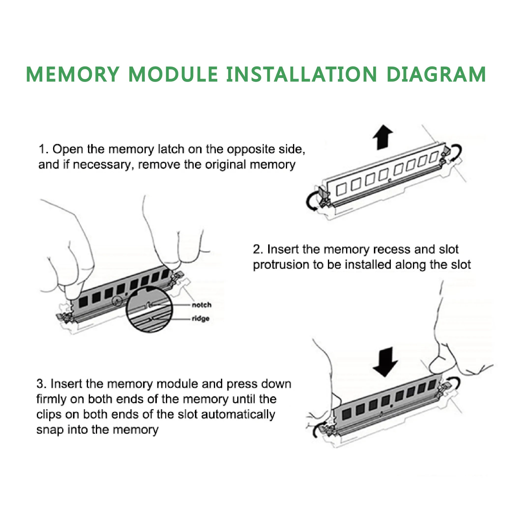 Ymeiton PC DDR4 Desktop memory cards memoriam 2400MHz 2666MHz 4GB 8GB 16GB 32GB U-DIMM RAM 288pin Desktop memory wholesale