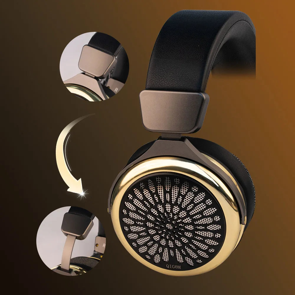 QIGOM Demon Saint 110MM Orthodynamic Planar HIFI Wired Headset Headphone with 3.5mm/4.4mm Replaceable OFC Liz Structural Cable
