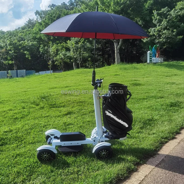 2025 Popular Professional Golf Caddy 2400w Single 4 Wheels Folding Electric Scooter Golf Cart