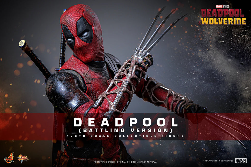 New Original Marvel Deadpool Wolverine MMS782 Battle Damage Version Action Figure Toys Gifts Collection