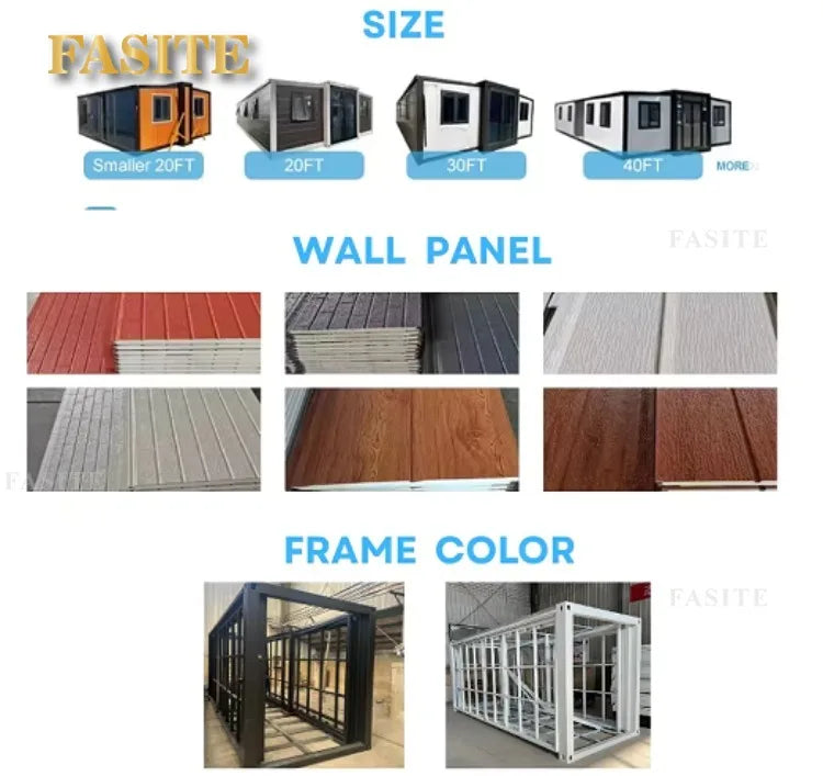 20ft 40ft 2 3 Bedroom Prefab Shipping Container Homes Prebuilt Container House Eco Friendly Solar Powered Compact Customizable