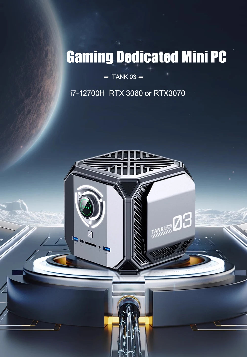 TANK Gaming Mini PC Nvidia RTX3070 16G lntel Core I7 12700H Office Dedicated Desktop Computer PCIE 4.0 Wifi 6 BT5.0 RTX3060 12G