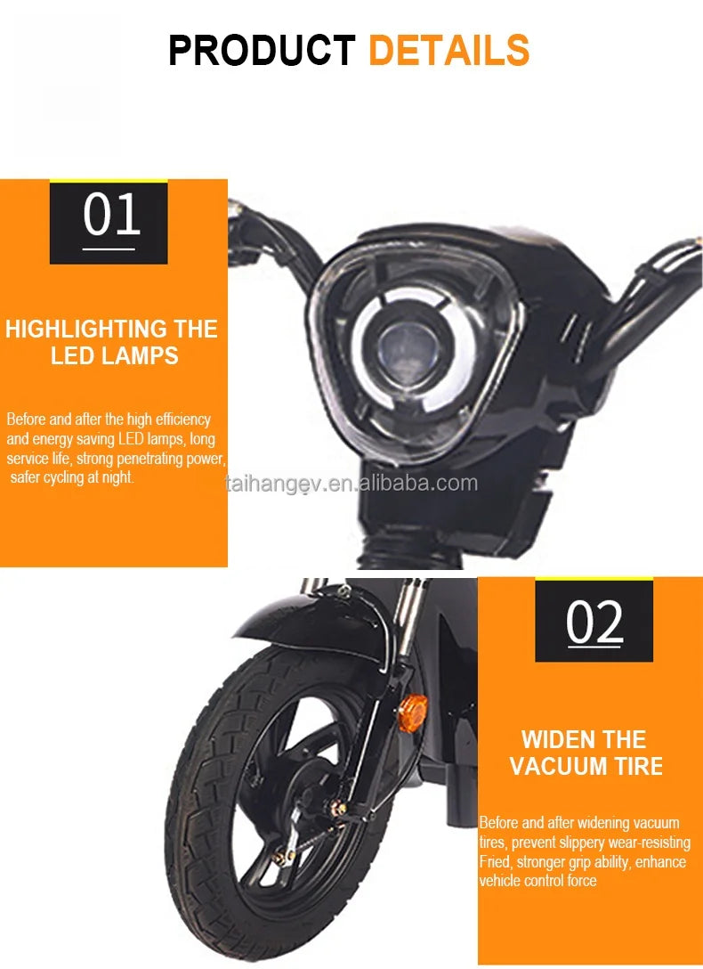 Hot Selling High-Speed High-Power 350W Electric Motorcycle Mobile Electric Motorcycles 48V Digital Smart Technology Cheap Price
