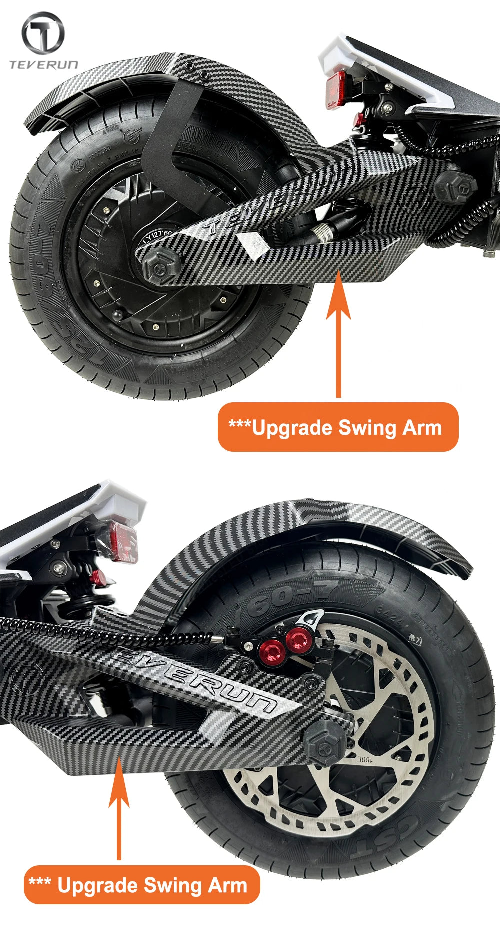 Original Teverun Fighter 7260R 72V 60Ah V4 Peak Power 15000W Motor With GPS PKE Max Speed 120KM/H n Electric Scooter