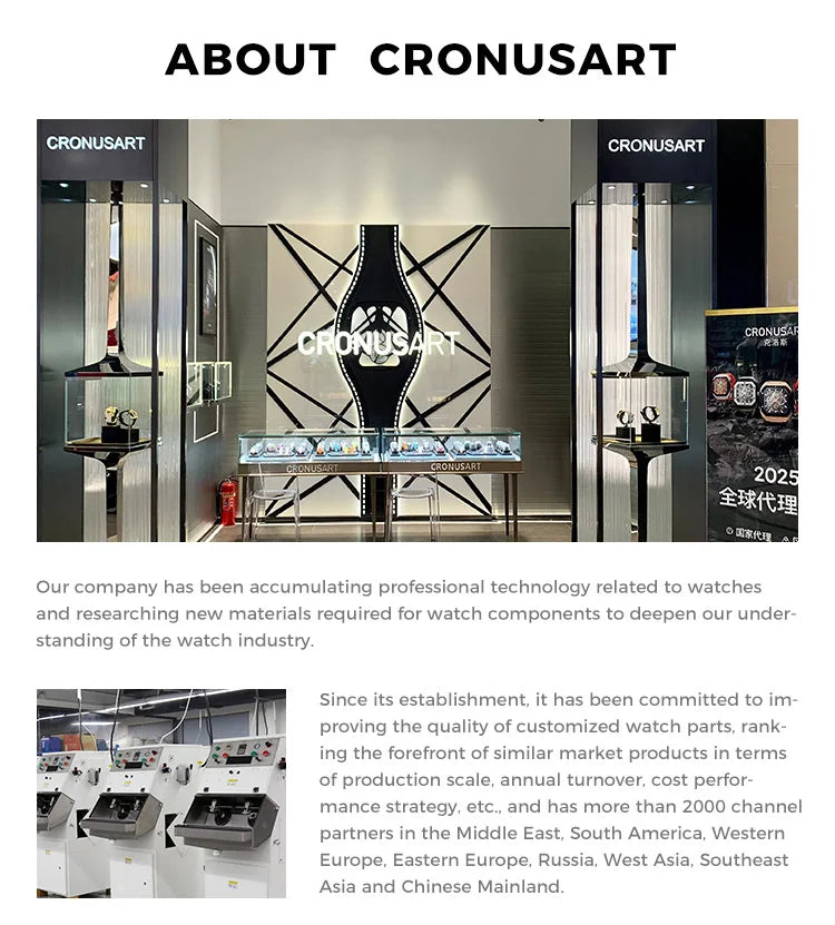CRONUSART Men Tourbillon Watch 41mm Mechanical Wristwatch Titanium Case Sapphire Case Luminous FKM Strap Skeleton Dial