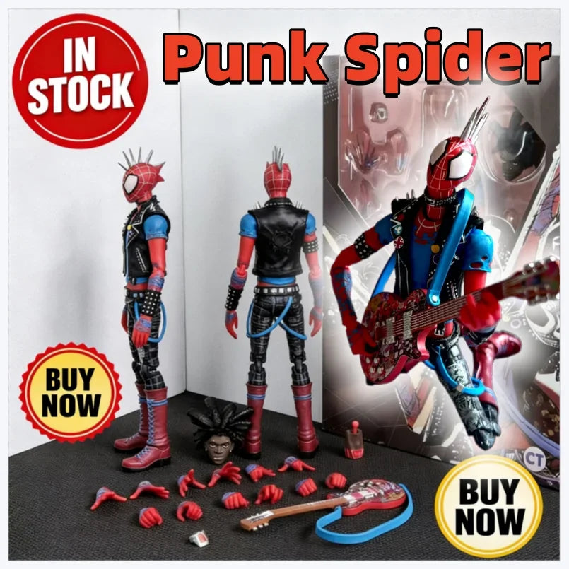 IN STOCK CT Toys Spider-Punk Action Figure Spider-Man Across The Spider-Verse SHF Collectible Model Toy Gift