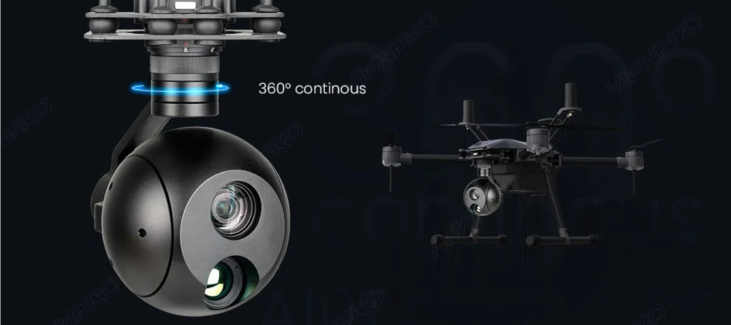 AI Tracking A10T Dual Sensor Gimbal Camera 10x Light Weight Drones Accessories