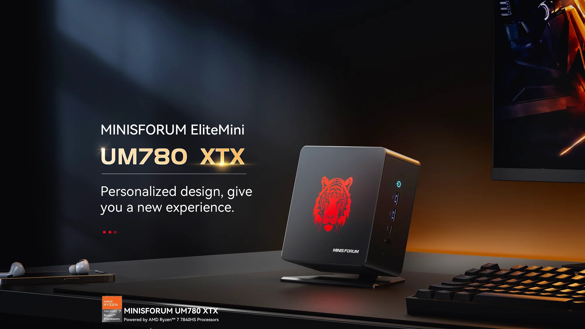 MINISFORUM UM890 UM880  UM790 Pro XTX Gaming PC Ryzen 9 7940HS 8945HS 2*DDR5 5600MHz 2*PCIE WiFi6 Win11 Desktop Computer Mini PC